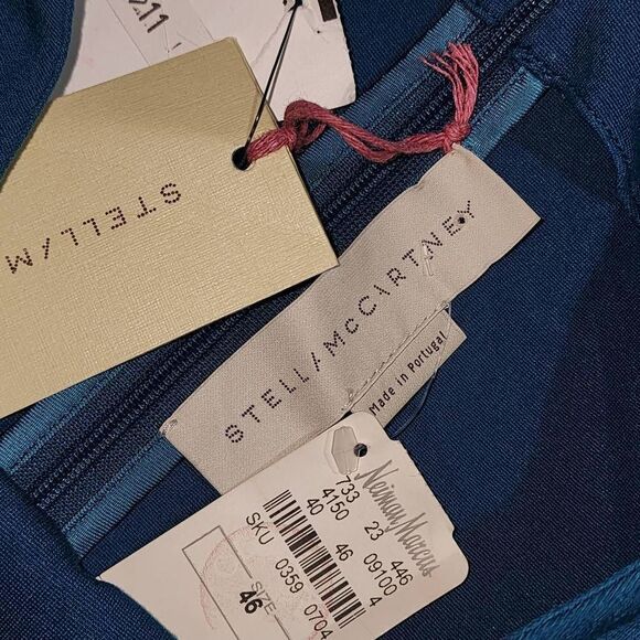 NWT Stella McCartney Teal Blue‎ Dress 46 10 12 - Picture 4 of 6